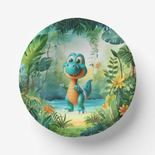 Bols En Carton Cute Dinosaur Papier Bowl