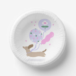 Bols En Carton Dachshund Lovers Chien Chiot Chiot Ballons d'anniv