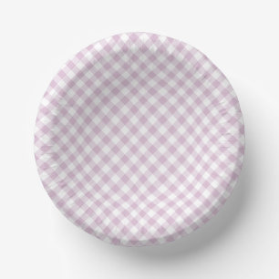 Bols En Carton Début d'automne rétro Gingham Lilas chaud