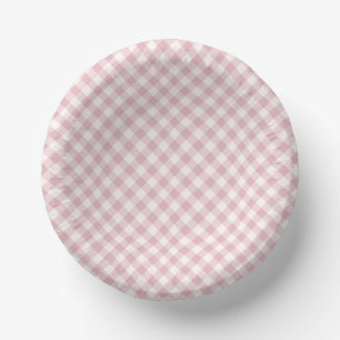Bols En Carton Début d'automne rétro Gingham Rose atténuée