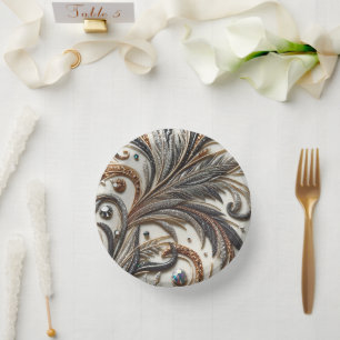 Bols En Carton Design baroque glamour avec aspect pierre précieus