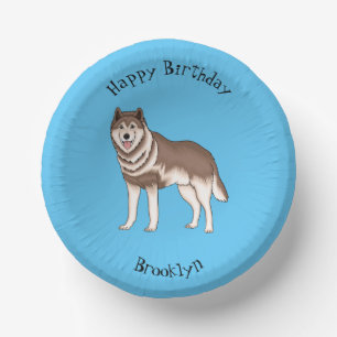 Bols En Carton dessin humoristique sibérien husky