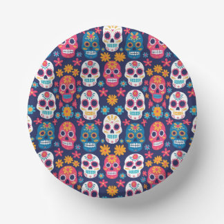 Bols En Carton Dia de Los Muertos Halloween papier Motif
