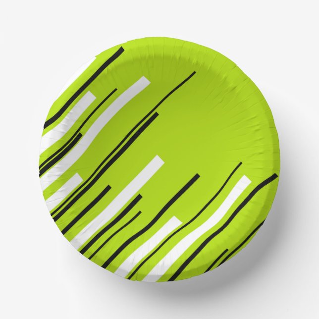 Bols En Carton Diagonales - Vert citron vert (Recto)
