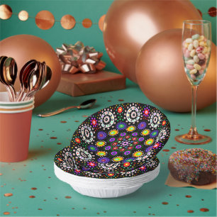 Bols En Carton Dot psychédélique Mandala