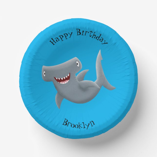 Bols En Carton Drôle mignon requin marteau dessin animé (Recto)