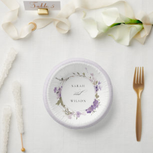 Bols En Carton Élégant Mariage de germe de prairie rustique Lilac