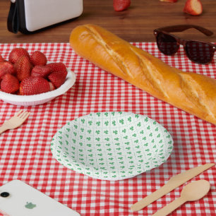 Bols En Carton Élégant Motif de trèfle 7 pouces
