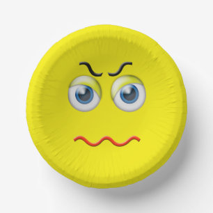 Bols En Carton Emoji en colère