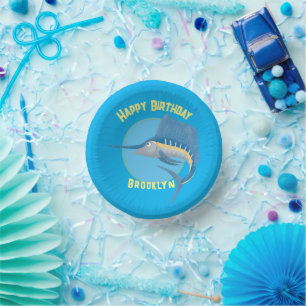 Bols En Carton Espadon-voilier carte anniversaire personnalisée d