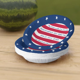 Bols En Carton Étoiles et rayures Rouge blanc et bleu patriotique