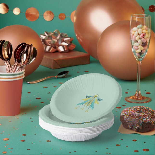 Bols En Carton Fairy Stars Pistachio Papier Bowles (Multi)