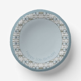 Bols En Carton Fancy Floral Bleu