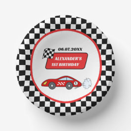 Bols En Carton Fast one rouge course automobile garçon 1er annive