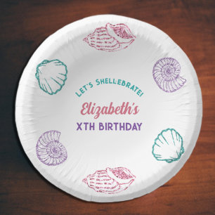 Bols En Carton Filles Coquillages Anniversaire