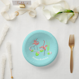 Bols En Carton Flamant rose Fandango Duo 2 Joyeux anniversaire