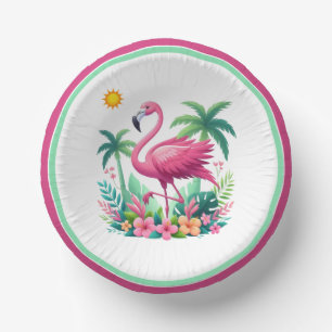 Bols En Carton Flamingo rose tropicale/Floride
