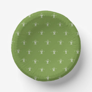 Bols En Carton Fleur blanche Pastel vert Pâques