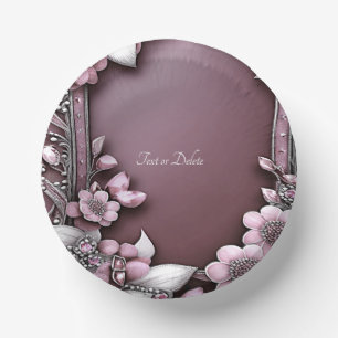 Bols En Carton Fleur rose
