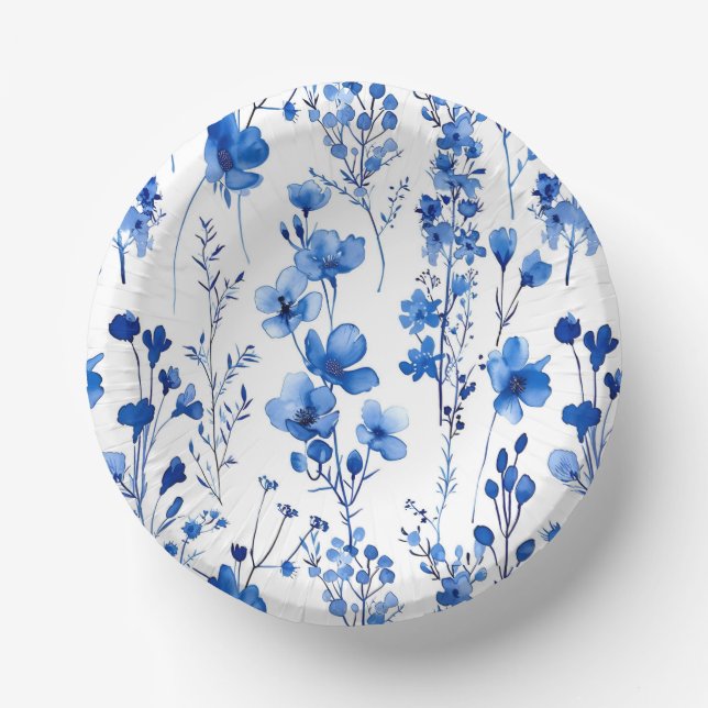 Bols En Carton Fleur sauvage du papier Motif-98186 (Recto)