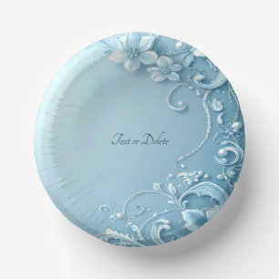 Bols En Carton Fleurs décoratives bleues