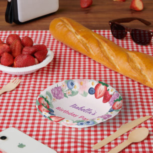 Bols En Carton Fraise rouge rose fête d'anniversaire pour enfants