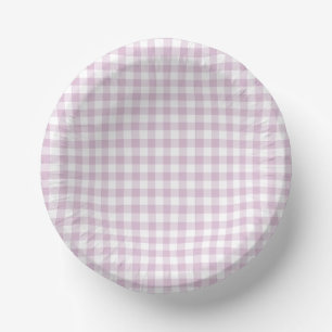 Bols En Carton Gingham Classique Début d'Automne Lilas Chaud