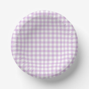 Bols En Carton Gingham Classique Rose Tendre