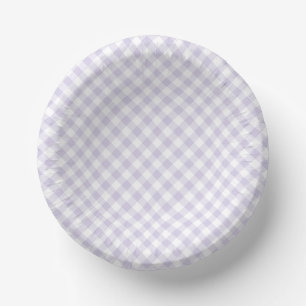 Bols En Carton Gingham Rétro Printemps Lavande Poussiéreuse