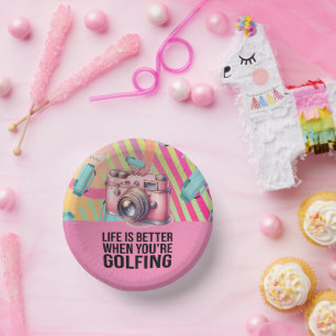 Bols En Carton Golf rose thème pour femme Golfer Party