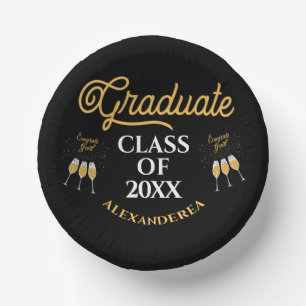 Bols En Carton Graduel Classe Félicats Or Noir Personnaliser