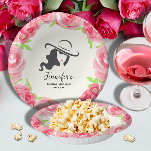 Bols En Carton Grand Chapeau Dame Roses Derby Enterrement de Vie 