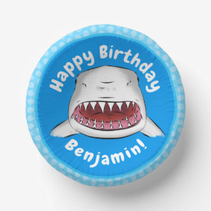 Bols En Carton Grand requin blanc moyen dessin animé