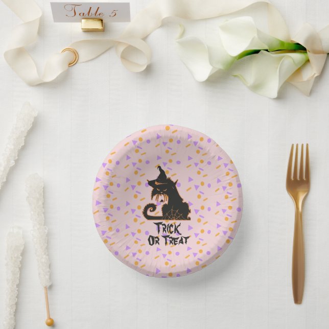 Bols En Carton Halloween Black Cat Party Confetti rose (Mariage)