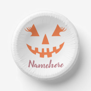 Bols En Carton Halloween Citrouille Jack-o'-lantern fille personn