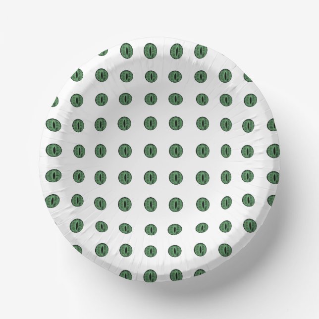 Bols En Carton Halloween Green Polka Dot Eyes (Recto)