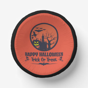 Bols En Carton Halloween Tricoter Ou Traiter