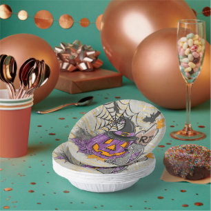 Bols En Carton Happy Halloween Parties scintillant et Sparkle Pap