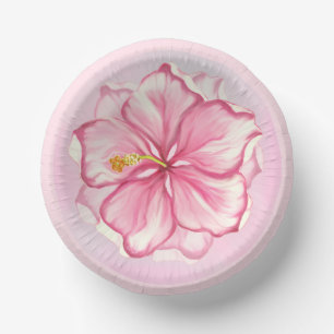 Bols En Carton Hibiscus & dentelle PINK