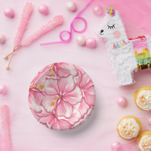 Bols En Carton Hibiscus & dentelle PINK