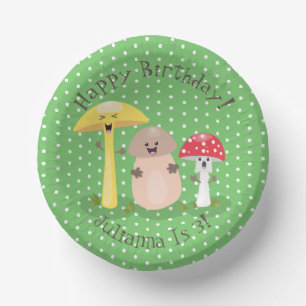 Bols En Carton Illustration de champignons de champignons joyeux 