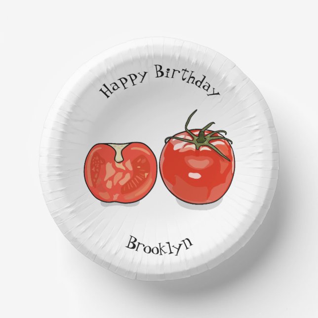 Bols En Carton Illustration de dessin sur la tomate (Recto)