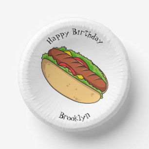 Bols En Carton Illustration de Hot dog