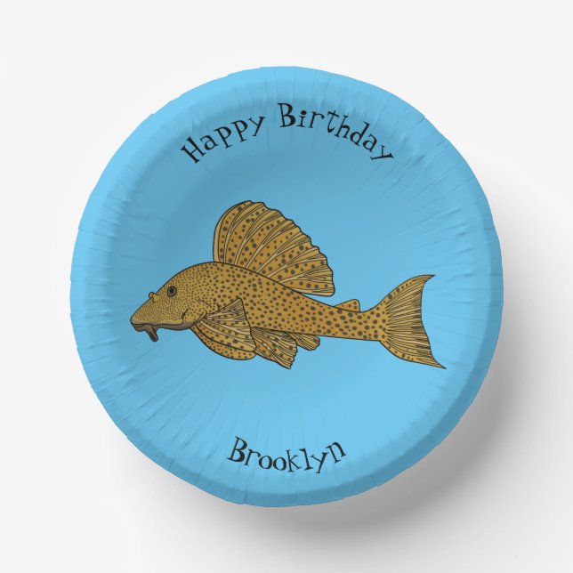 Bols En Carton Illustration de poisson Pleco (Recto)
