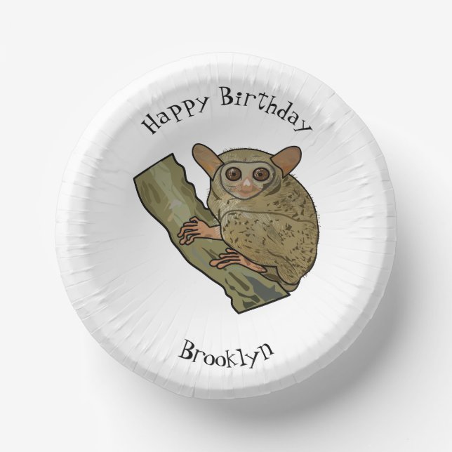 Bols En Carton Illustration de Tarsier (Recto)