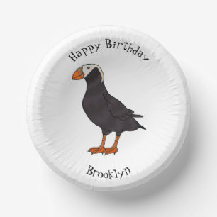 Bols En Carton Illustration d'oiseau bouffon touffu