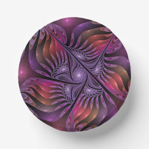 Bols En Carton Imaginaire coloré Abstrait Trippy Violet Fractal