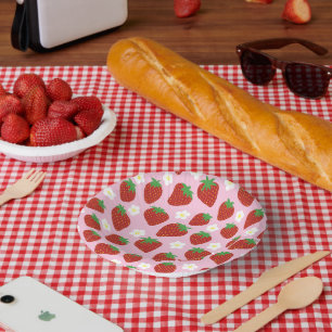 Bols En Carton Joli motif de fraises d'été