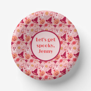 Bols En Carton Joli Pastel rose d'Halloween