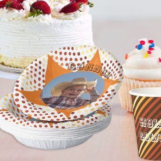 Bols En Carton Joli petit cowboy western polka dot anniversaire